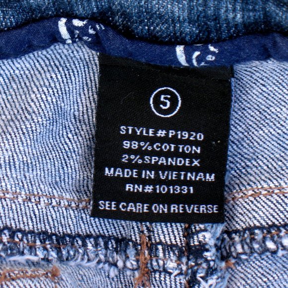 Refuge Bootcut Medium Wash Embroidered Tag Sz 5 - Picture 6 of 7